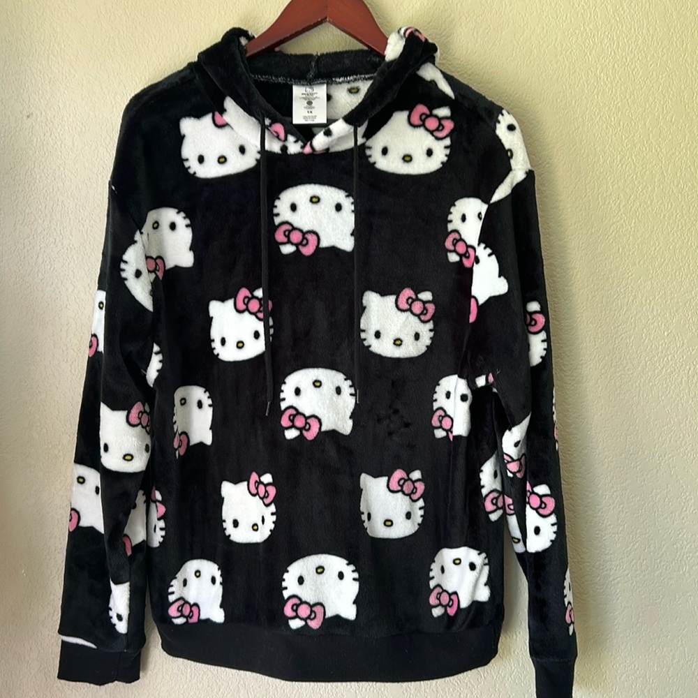 HELLO KITTY 2023 Fleece Hoodie Pullover Shirt, Sz 1X